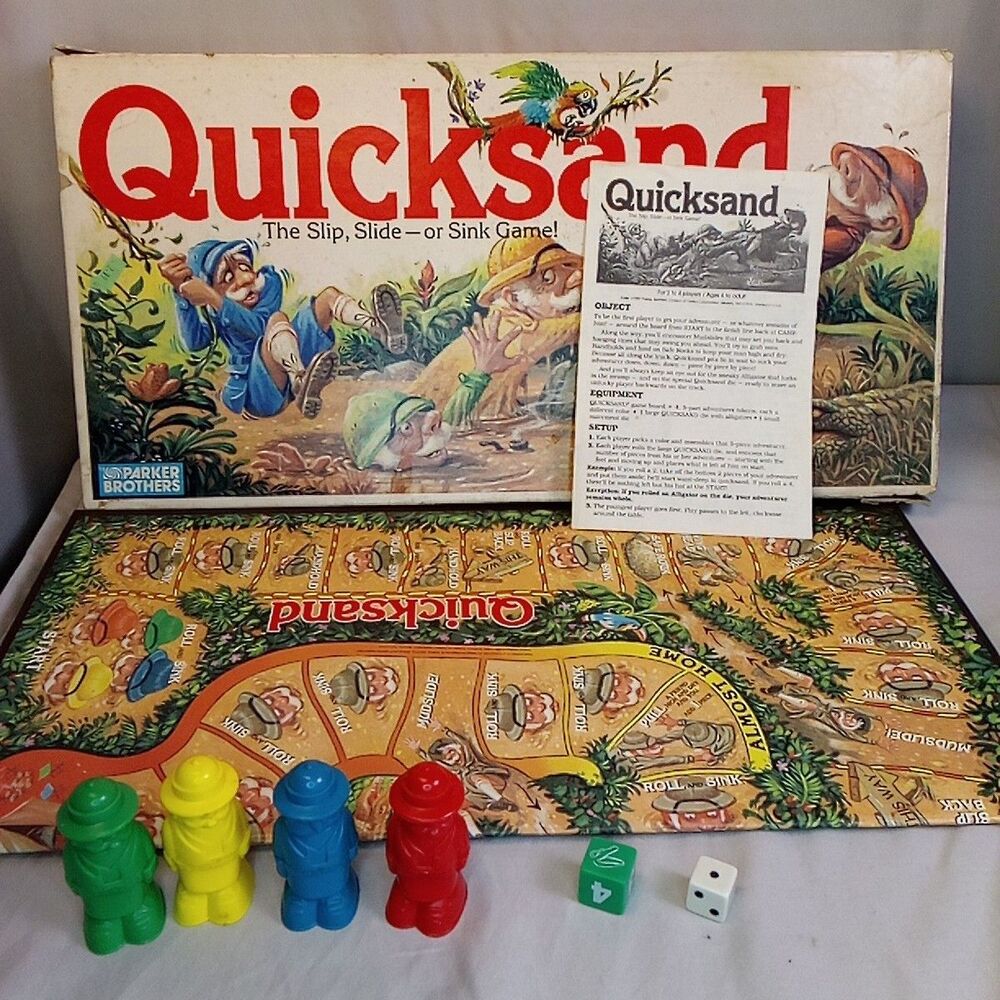 Quicksand 1989 Parker Brothers Slip Slide or Sink Board Game